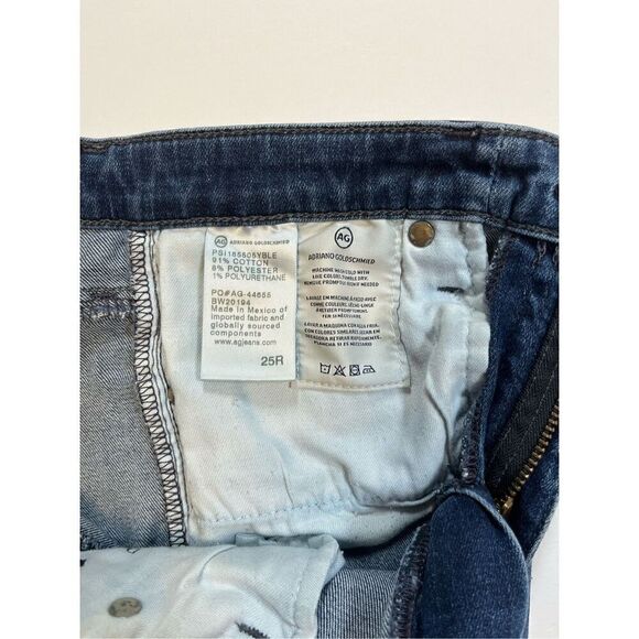 AG Adriano Goldschmied The Prima Ankle Cigarette Jean Medium Blue Wash Size 25R - Picture 3 of 9